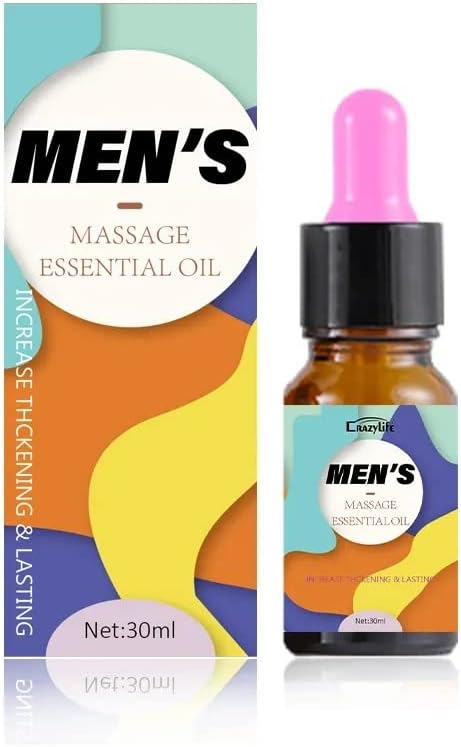 CRAZYLIFE Men's Massage Essential Oil Increase Thickening & Lasting (30ML) Enlarge Oil for Men