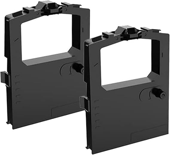 Compatible Printer Ribbons Replacement for Okidata 52102001 Black Ribbon Used for Microline 320 321 Turbo Printers, Microline 100 Series (2 Pack)