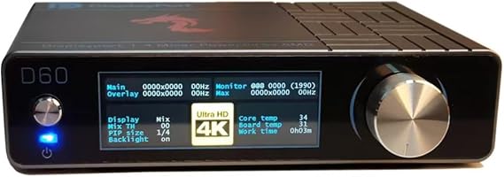 DICHEN DMA 4K Fuser Combiner Display Overlay Adapter,1K360HZ/2K240HZ/3K165HZ/4K120HZ HD Multimedia Interface Synthesizer,DP v1.4,Lossless Transmission,Supply for Gaming Conferencing,Bank Data Centers
