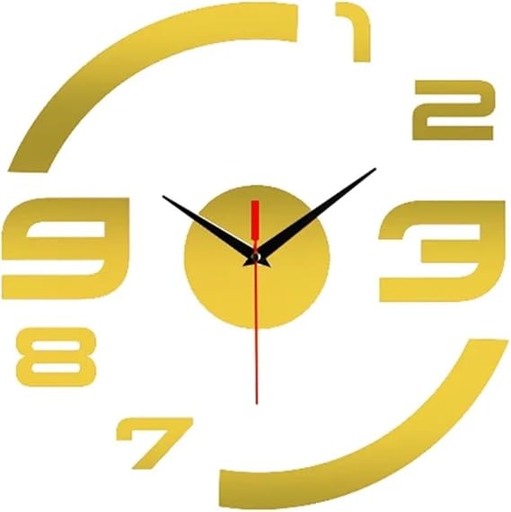 Diy Creative Wall Clock Modern 3d Dimension Mirror Art Numerals Sticker Home Room Decoration For Living Room Bedroom(Color 2)