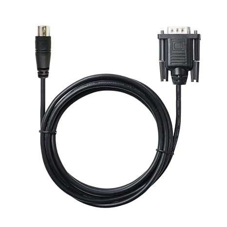 Youtang RS232 DB9 Male to Mini Din 8P Serial Cable for Delta DVP PLC & DOP HMI Connection Industrial-Grade Communication Cable (3m)
