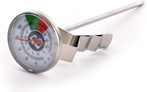 Brewista Short Frothing Thermometer-5-Inch with Clip , 5-Inch, Stainless Steel