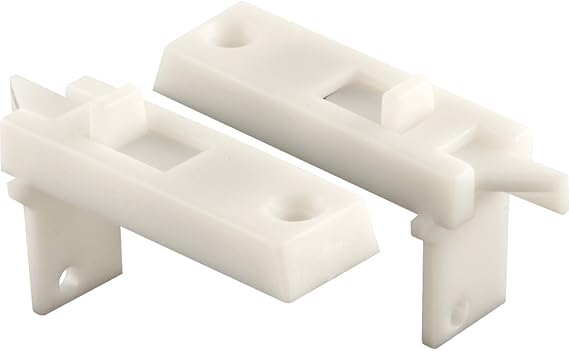Prime-Line F 2642 Vinyl Spring-Loaded Replacement Window Tilt Latch Pair, 1-11/16 Hole Center, White (1 Pair)