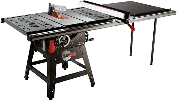 SAWSTOP 10-Inch Contractor Saw, 1.75-HP, 52-Inch Professional T-Glide Fence System (CNS175-TGP252)