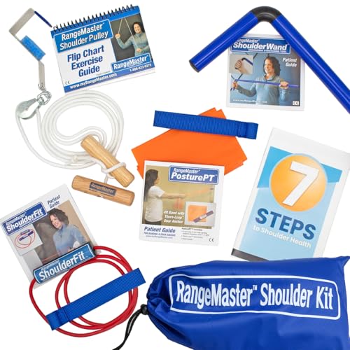 RangeMaster All in one Shoulder Strengthening and Home Therapy Pro Kit Physical Therapy Tool Aids in Recovery and Increasing Mobility Comprehensive Exercise Guide