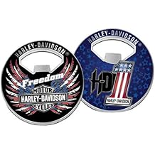 Harley-Davidson B&S Freedom Wings Metal Challenge Coin Bottle Opener, 2 in.