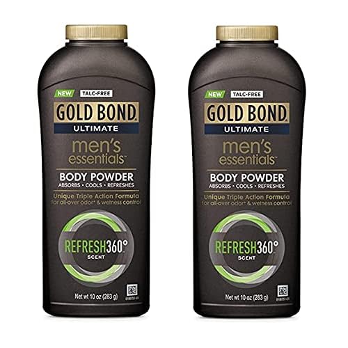 Gold Bond Ultimate Mens Essentials Body Powder, 10 oz., Pack of 2