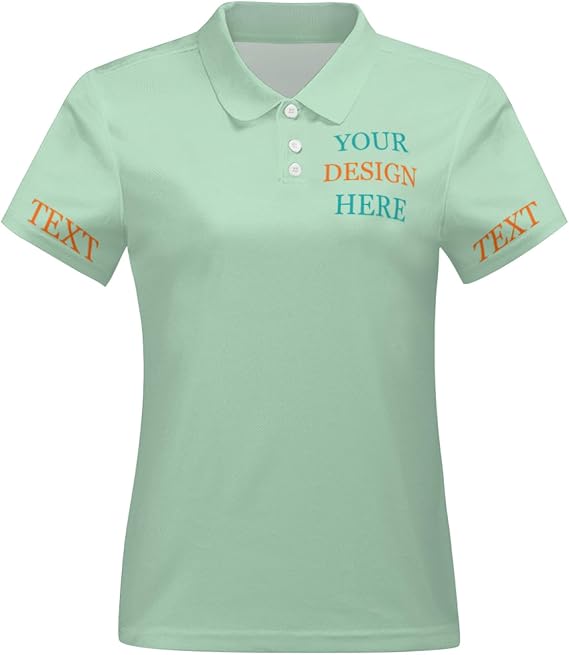 Custom Polo Shirts for Women Personalized Polo Shirt Custom Golf Shirt Logo