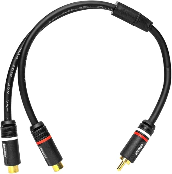 Element-Hz 2-Female to 1-Male RCA Y-Adapter