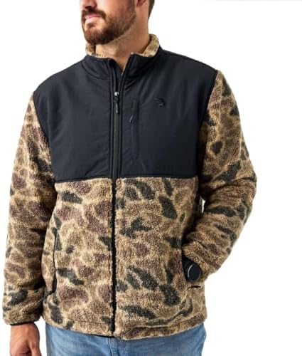 Burlebo Men's Long Sleeve Sherpa Full Zip Jacket