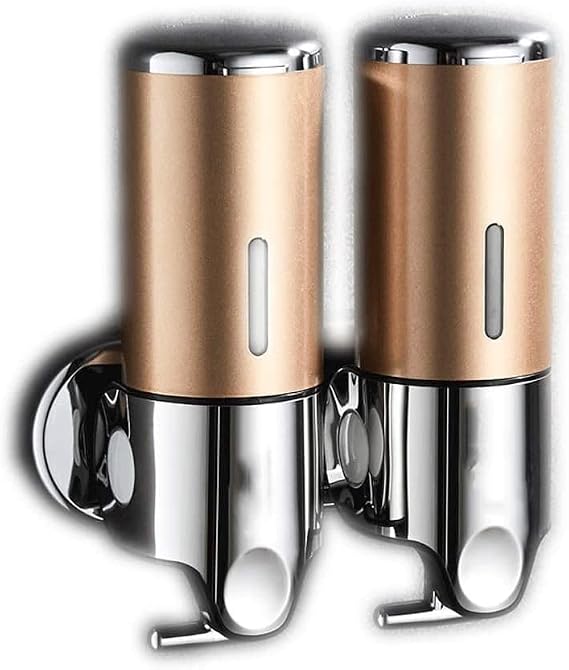 Wall Mount Soap Dispenser 450ml*2,Pump for Liquid Hand Soap, Shower Room, Home Kitchen, Bathroom, ABS