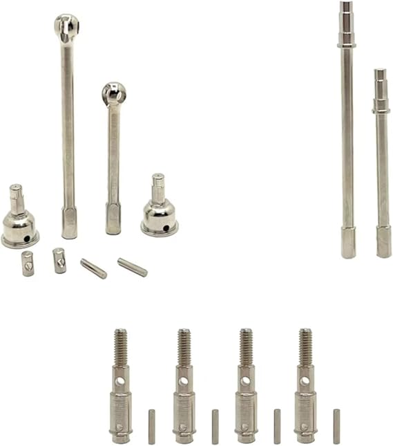 RC car Components Compatible With MJX For Hyper Go H12Y + H12P RC Car Upgrade Parts Metal Front Rear Axle Drive Shaft CVD Output