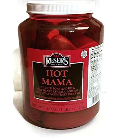 Reser's Hot Mama Gourmet Pickled Sausages 3LB Jar