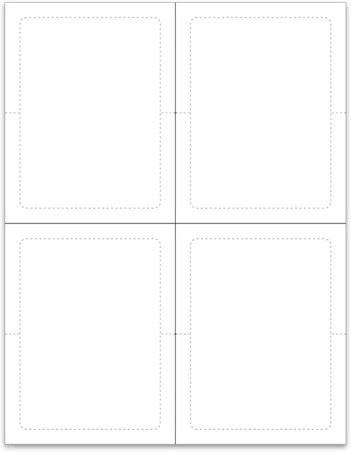 Plain White Addendum Window Stickers - 4.25 inches x 5.5 inches 4 Stickers per Letter Size Sheet 250 Sheets per Pack