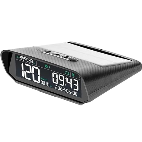 ELING Wireless HUD Solar Digital GPS Speedometer with Odometer Fatigue Driving Overspeed Alarm Date Time Altitude Head up Display for Car Motorcycle Truck