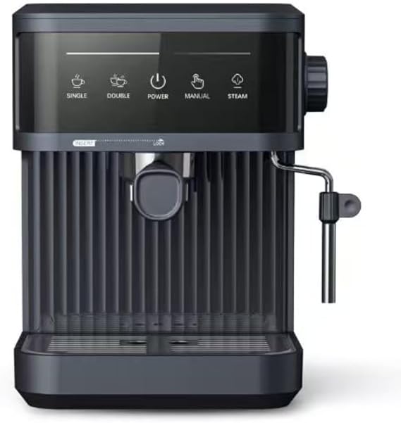 Italian Coffee Machine Home High Pressure Extractor Small Office Semi-Automatic Italian Espresso Steam Milk Foam 868 Black