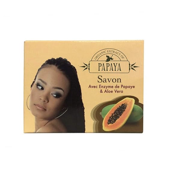Organic Extract of Papaya Exfoliating Soap 80g - Formulated to Soften Skin, with Papaya and Aloe Vera (Pack of 1)