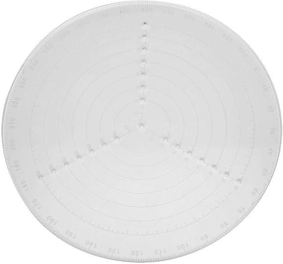 200mm Transparent Clear Acrylic Round Center Finder Compass for Wood Turning Lathe Work, Drawing Circles, Lathe Centering Tool Circle Gauge thickness 5mm