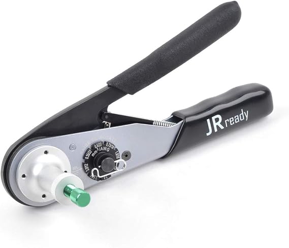 JRready ACT-M202 Medium Size Four Indent Crimping Tool for JRready Deutsch DT Series Amphenol AT Series Connectors Solid Contacts Size 12 16 20 12-22 AWG