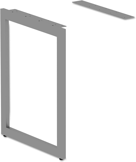 Alera Open Office Series O-Leg Return Base, Fully Adjustable, 36 to 70.78w x 23.38d x 28.5h, Silver | Fully Adjustable, 36 to 70.78w x 23.38d x 28.5h
