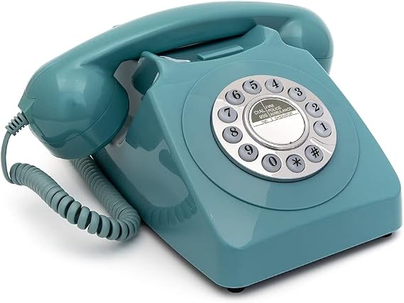 GPO Retro GPO746DPBBL 746 Desktop Push Button Telephone - Blue
