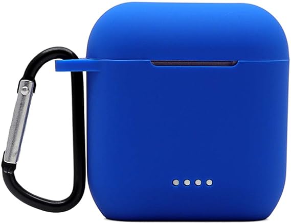 Protective Silicone Case Compatible with Tozo t6, Front LED Visible, Premium Accessory Shockproof tozo t6 Case Cover with Keychain. (Blue)