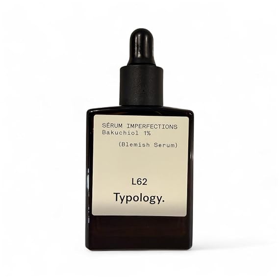 Typology L62 Blemish Night Serum with 1% Bakuchiol, Natural Retinol Alternative, 15ml/0.5 fl oz, Vegan, Fragrance-Free, Non-Comedogenic