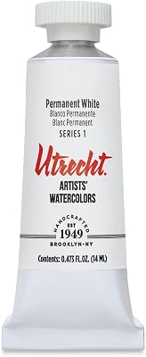 Utrecht Artists Watercolor Paint - Permanent White, 14 ml tube