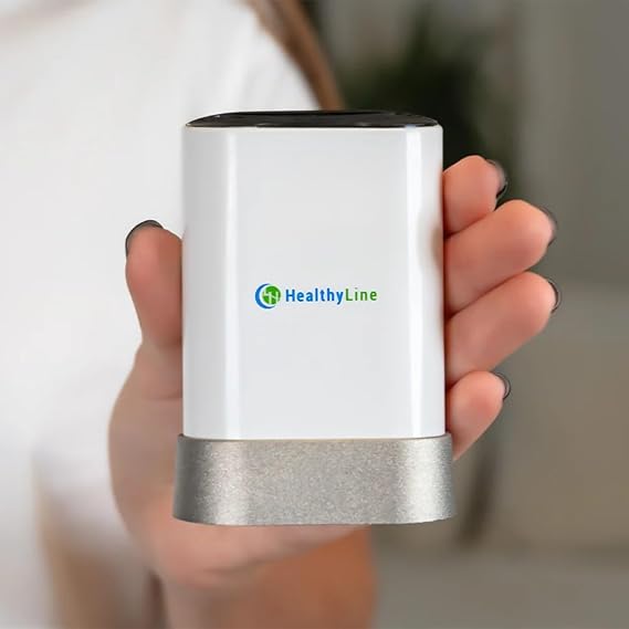 HealthyLine Portable Air Purifier, Personal Negative Ion Generator | Compact portable design, Rechargeable battery, Filter-free operation, Negative ion generator, Personal air purification