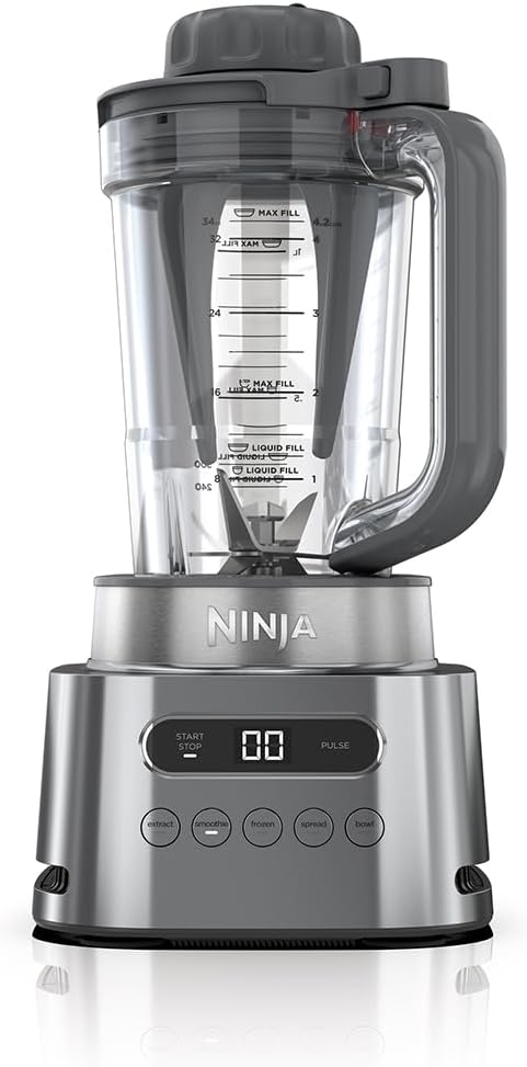 Ninja ニンジャ Blender Twisti SS151J, Overwhelming Power, Durable 8-Blade, 5 Automatic Programs, Can Crush Ice, Smoothie, Juicer, Blender, Electric Food Processor, Large Capacity