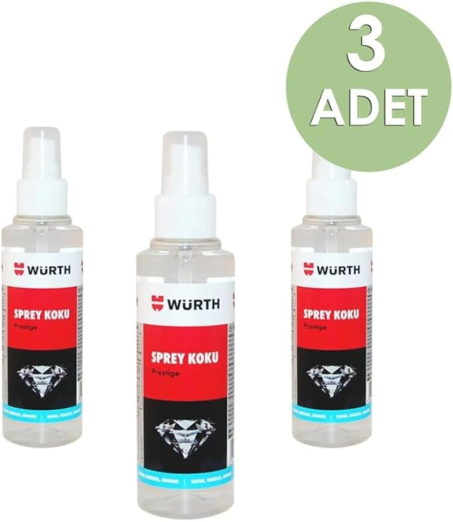 Würth 150 Ml Sprey Araç Ve Oto Kokusu (Prestige) Sıfır Araç Kokusu 3 Adet