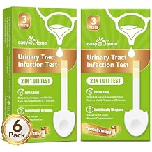 Easy@Home UTI Test Strips: 6 Pack Urinary Tract Infection Test Strip for Women, OTC Use, Instant Home UTI Testing Kit, Detect Leukocytes & Nitrites, Urine Dip Sticks - #UTI-EZU-102