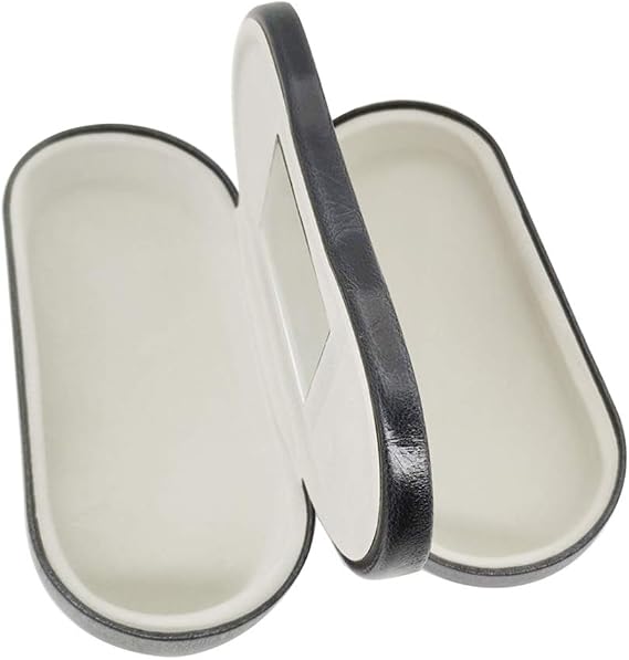 Metrical 2-in-1 Eyeglasses Case, Dual Glasses Case for Two Frames, Double Layer Hard Shell Protective Cases for Glasses, Not suitable for sunglasses