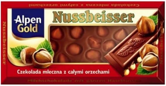 Alpen Gold Chocolate (Nussbeisser Czekolada) 100gr x 10 pack