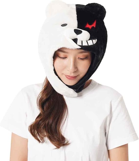 SAZAC Kigurumi Hat - Monokuma- Cozy Costume Beanie Cap - Adult Size