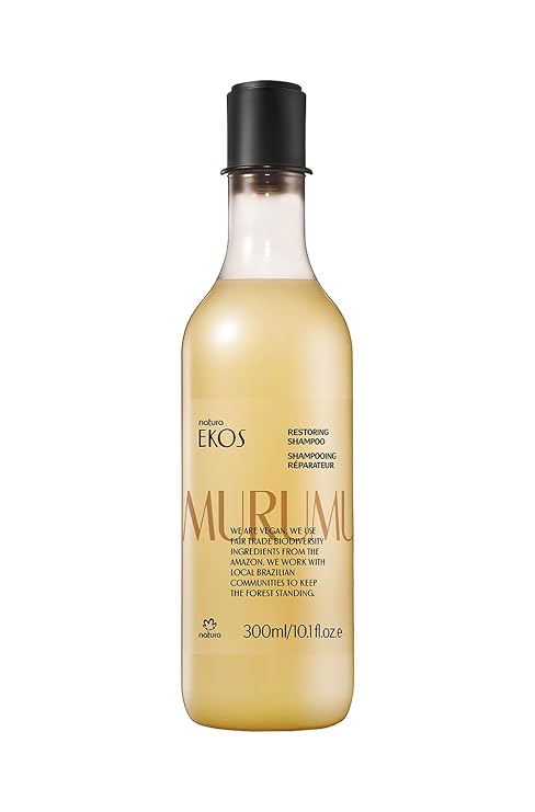 natura - Ekos Murumuru Restoring Shampoo - Anti-Damage - Gently Cleanse & Moisturize Hair - Combat Dryness - Vegan Hair Care - Brazilian Beauty Secrets - Personal & Self Care - 10.1 fl oz (300ml)