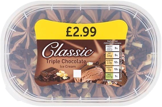 Classic Triple Chocolate Ice Cream 900ml | Case of 8