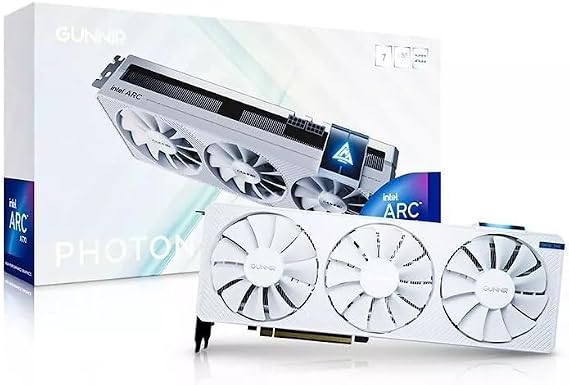 WEELIAO GUNNIR Intel Arc A770 Photon 8GB OC GDDR6 2400MHz Triple Fan White Graphics Card (256-bit, PCIe 4.0, HDMI/DisplayPort, Supports 4k)