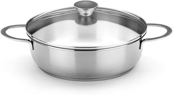 BRA Ancora Rotisserie 26 cm 18/10 Stainless Steel with Glass Lid