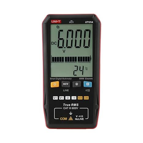 UNI-T UT122/UT121A/B Smart Digital Multimeter True RMS Voltage Frequency Dual Display NCV LIVE Auto Range 6199 Count Meter (UT121A)