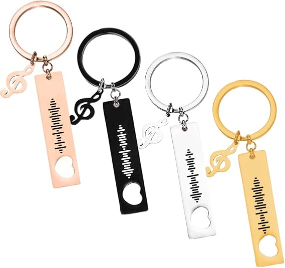 VEELU Custom Spotify Keychain Scannable Song Spotify Code Music key chain Acrylic keyring Gifts for Women Men