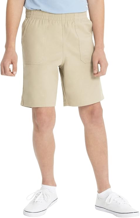 Uniforms Adult Everybody Pull-On Shorts 62022, 14, Khaki | Youth Unisex Fit, Cotton/Poly Twill Short, Comfort Boxer Waistband, Easy-care Fabric, School Uniform Essential