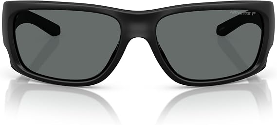 ARNETTE Man Sunglasses Black Matte Top/Shiny Frame, Polar Grey Lenses, 62MM