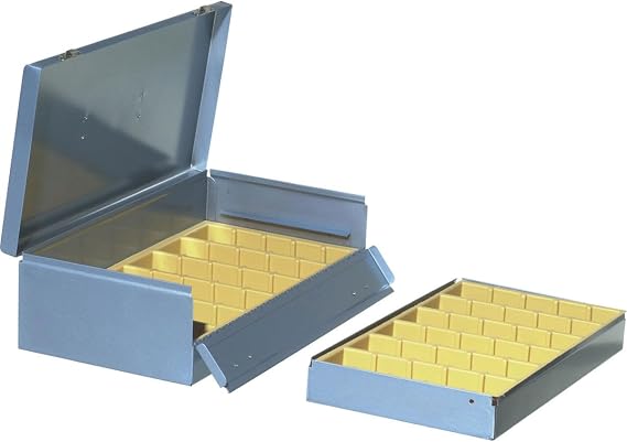 Logan Electric Slide File, Archival Double Decker Metal Storage Box Holds 1500 2x2 Mounted Slides in Groups