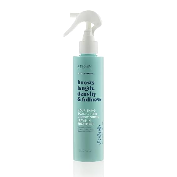 REVAIR Nourishing Scalp & Hair Conditioning Leave-In Treatment - Deep Conditioning Leave In Conditioner Spray - Volumizing Leave In Conditioner for Dry Damaged Hair - Vegan & Cruelty-Free (6.7 Fl Oz)