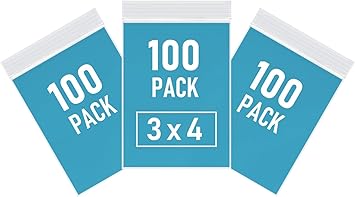 Wddeevoi 300 PCS Small Plastic Bags, 3 x 4 Inch Small Zip Bags, Transparent Jewelry Bags Reclosable, Clear Mini Baggies, Resealable Lock Poly Bags for Pill, Beads, Screws, Packaging