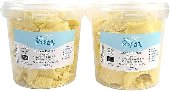 Cocoa Butter 1kg - Certified Organic Raw Unrefined Pure