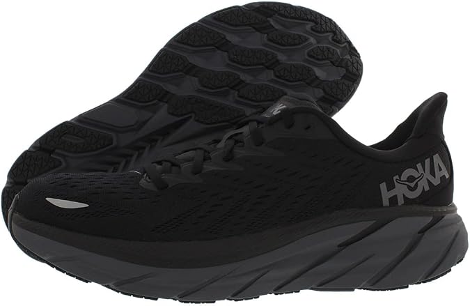 HOKA ONE ONE Clifton 8 Mens Shoes Size 11, Color: Black/Black