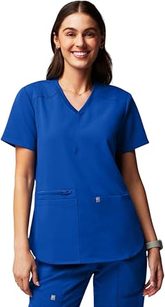 Fabletics Women's Mode Scrub Top - MotionTech, 4-Way Stretch, Wrinkle-Resist, Anti-Shrink
