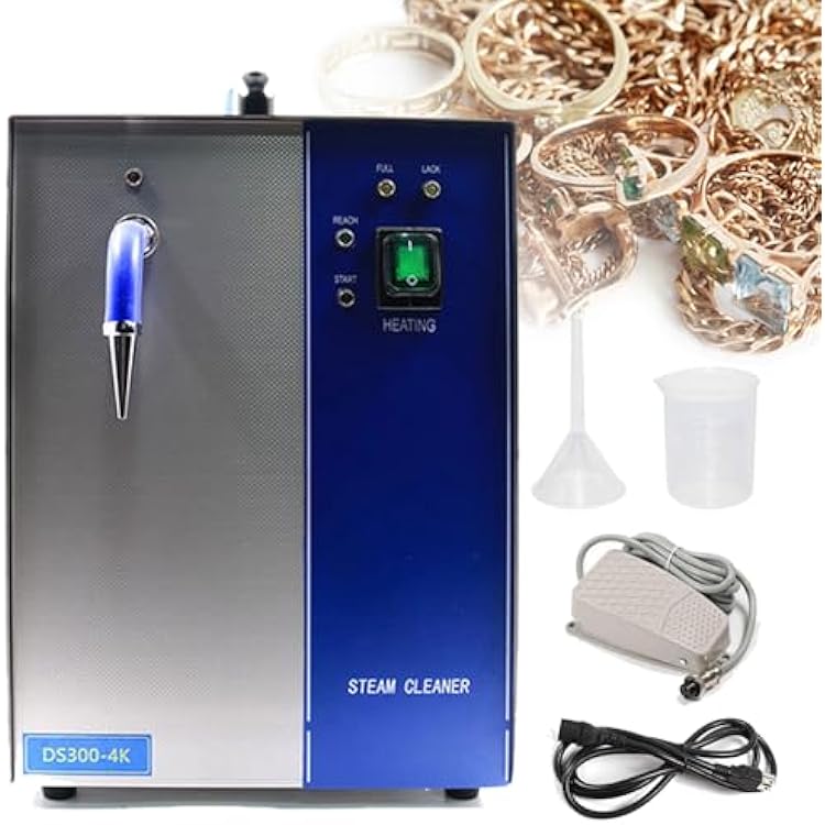 1300W2200W Professional Jewelry Steam Cleaner 2L4L Stainless-Steel Jewelry Cleaning Machine,for Jewelry Stores Cleaning JewelrySilverGold,4L-220V